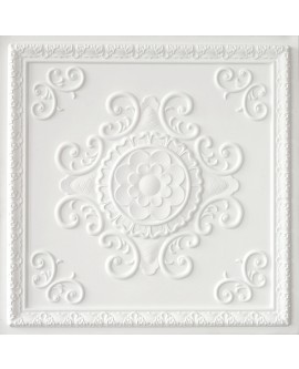 Faux Tin ceiling tiles white matte color PL08 pack of 10pcs