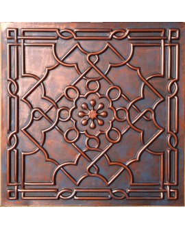 Faux Tin ceiling tiles Rustic copper color PL09 pack of 10pcs