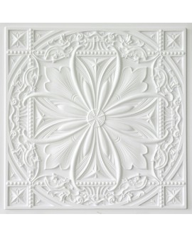 Faux Tin ceiling tiles White matte color PL10 pack of 10pcs