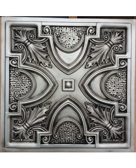 Faux Tin ceiling tiles Antique silver color PL11 pack of 10pcs