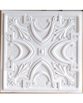 Faux Tin ceiling tiles white matt color PL11 pack of 10pcs