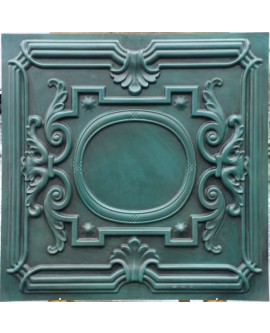 Faux Tin ceiling tiles Antique cyan color PL15 pack of 10pcs