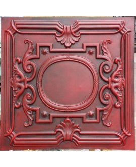 Faux Tin ceiling tiles Antique red color PL15 pack of 10pcs