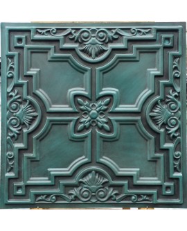 Faux Tin ceiling tiles antique cyan PL16 pack of 10pcs