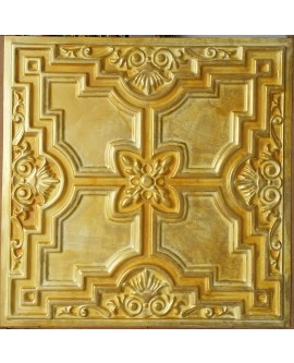 Drop in Ceiling tiles Faux Tin golden color PL16 pack of 10pc