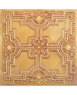 Suspended ceiling tile, interior decorative panel, Vintage brown gold color PL16 pack of 10pcs