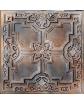 Plastic Ceiling tiles Faux tin washed brown color PL16 10pcs/lot