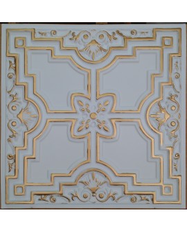 Tin ceiling design white gold color PL16 pack of 10pcs