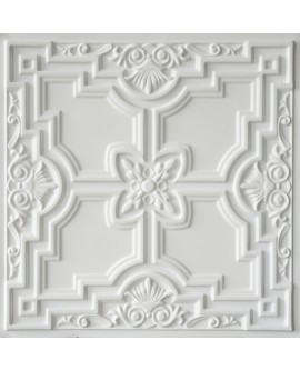Faux Tin ceiling tiles white matte color PL16 pack of 10pcs