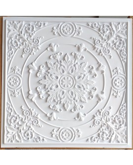 Faux Tin ceiling tiles white matt color PL18 pack of 10pcs