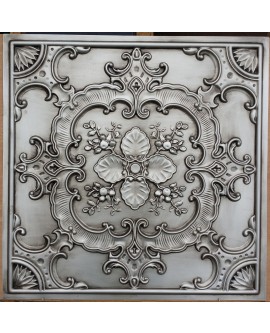 Faux Tin ceiling tiles antique silver color PL19 pack of 10pcs