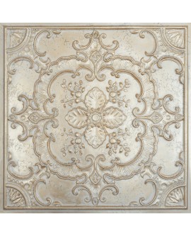 Drop in ceiling tiles, 3D embossed wall board, Distress crack champagne gold color PL19 pack of 10pcs