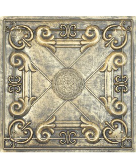 Faux Tin ceiling tiles ancient gold color PL22 pack of 10pcs