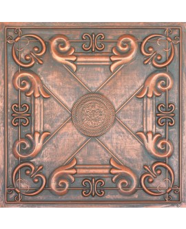 Faux Tin ceiling tiles Rustic copper color PL22 pack of 10pcs
