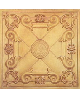 Vinyl ceiling Tiles, Decorative 3D panels, Vintage brown gold color PL22 pack of 10pcs