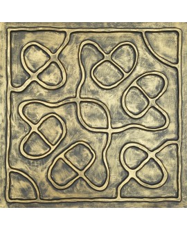  Pressed Tin Ceiling Tile, Decorative pvc panels, Ancient gold color PL28 pack of 10pcs