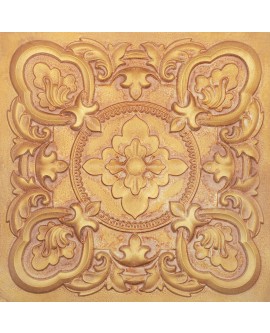 PVC ceiling tiles, Embossed wall panels, Vintage brown gold color PL30 pack of 10pcs