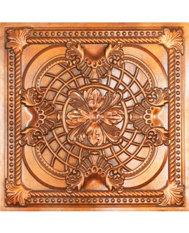Drop in ceiling tile, Plastic panel for walls, Archaic copper color PL31 pack of 10pcs