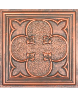 PVC Ceiling tiles Faux paint Rustic copper color PL35 pack of 10pcs