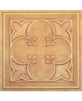 Metalline ceiling tiles, 3D emboss wall board, Vintage brown gold color PL35 pack of 10pcs