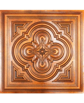 Decorative ceiling tile, Easy to Install PVC Panels, Archaic copper color PL36 pack of 10pcs