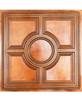 Artistic ceiling tiles, Embossed ceiling panels, Archaic copper color PL37 pack of 10pcs