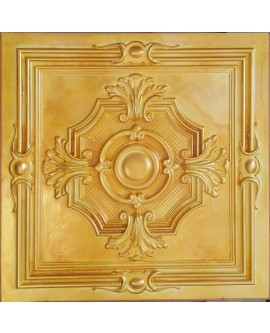 Metallized Ceiling tiles Faux Tin golden color PL38 pack of 10pc
