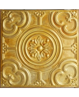 Metallized Ceiling tiles Faux Tin golden color PL50 pack of 10pcs