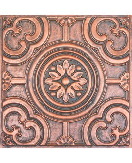 Faux Tin ceiling tiles Rustic copper color PL50 pack of 10pcs