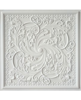 Drop in Ceiling tiles Faux Tin white matte color PL62 pack of 10pcs