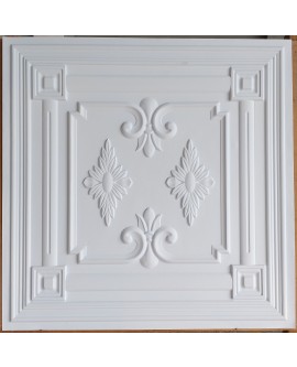 Drop in Ceiling tiles Faux Tin white matt color PL63 pack of 10pcs