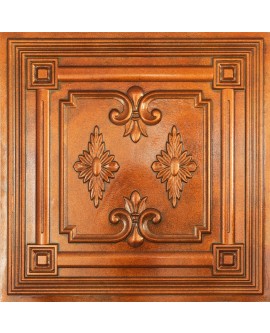Embossed Tin Ceiling Tiles, Plastic wall panels, Archaic copper color PL63 pack of 10pcs