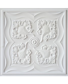 Drop in Ceiling tiles Faux Tin white matte color PL64 pack of 10pcs
