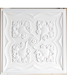 Drop in Ceiling tiles Faux Tin white matt color PL64 pack of 10pcs