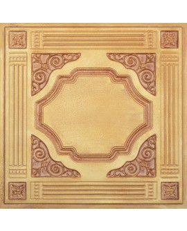 Artistic ceiling tiles, Easy to Install PVC Panels, Vintage brown gold color PL65 pack of 10pcs