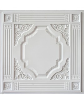 Drop in Ceiling tiles Faux Tin white matte color PL65 pack of 10pcs