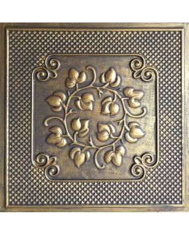 Drop in Ceiling tiles Faux Tin ancient gold color PL66 pack of 10pcs