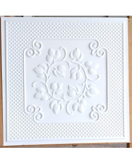 Drop in Ceiling tiles Faux Tin white matt color PL66 pack of 10pcs
