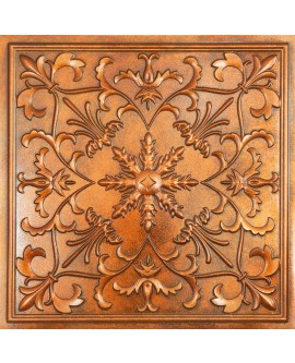 Vintage Pattern Tin ceiling Tile, Easy to Install PVC Panels, Archaic copper color PL70 pack of 10pcs