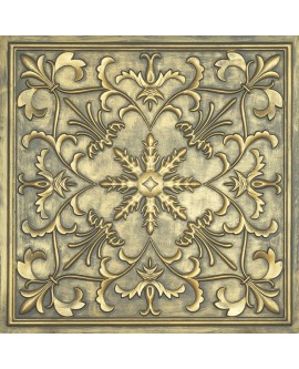Pressed Tin Ceiling Tile, Decorative pvc panels, ancient gold color PL70 pack of 10pcs