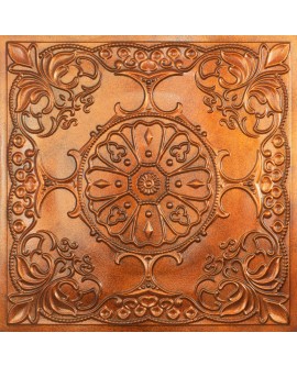 Artistic 3D ceiling tile, Metalize wall panels, Archaic copper color PL71 pack of 10pcs
