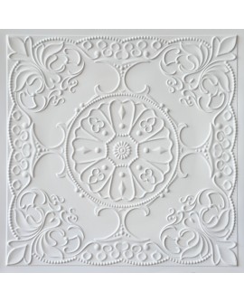 Pressed Tin Ceiling Tile, Decorative ceiling panels, white matte color PL71 pack of 10pcs