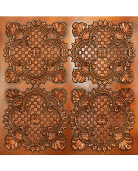 Chalk painted ceiling tiles, Decorative pvc panels, Archaic copper color PL80 pack of 10pcs