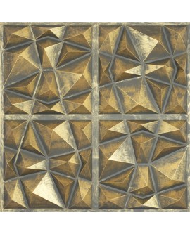Victoria style ceiling tiles, 3D embossed wall board, Ancient gold color PLM101 pack of 10pcs