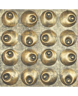 Artistic ceiling tiles, Suspended Wall Panels, Ancient gold color PLM102 pack of 10pcs
