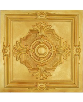 Metallized Ceiling tiles Faux Tin golden color PL38 pack of 10pcs