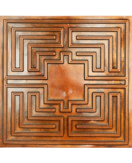Copper tin tile, Vinyl ceiling panels, Archaic copper color PL25 pack of 10pcs