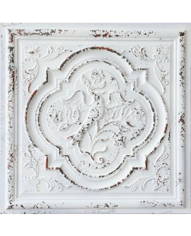 metalized ceiling tiles, Suspended Wall Panels, distress crack white black color PL39 pack of 10pcs