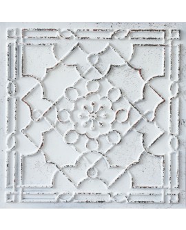  Ceiling tiles Faux Tin distress crack white black color PL09 pack of 10pcs