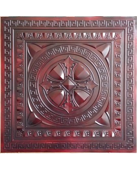 Faux Tin ceiling tiles aged red wood color PL01 pack of 10pcs